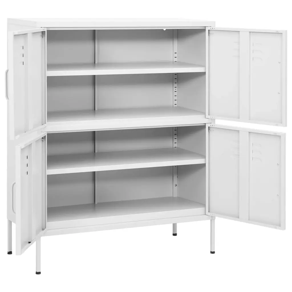 Storage Cabinet White 80x35x101.5 cm Steel 336143