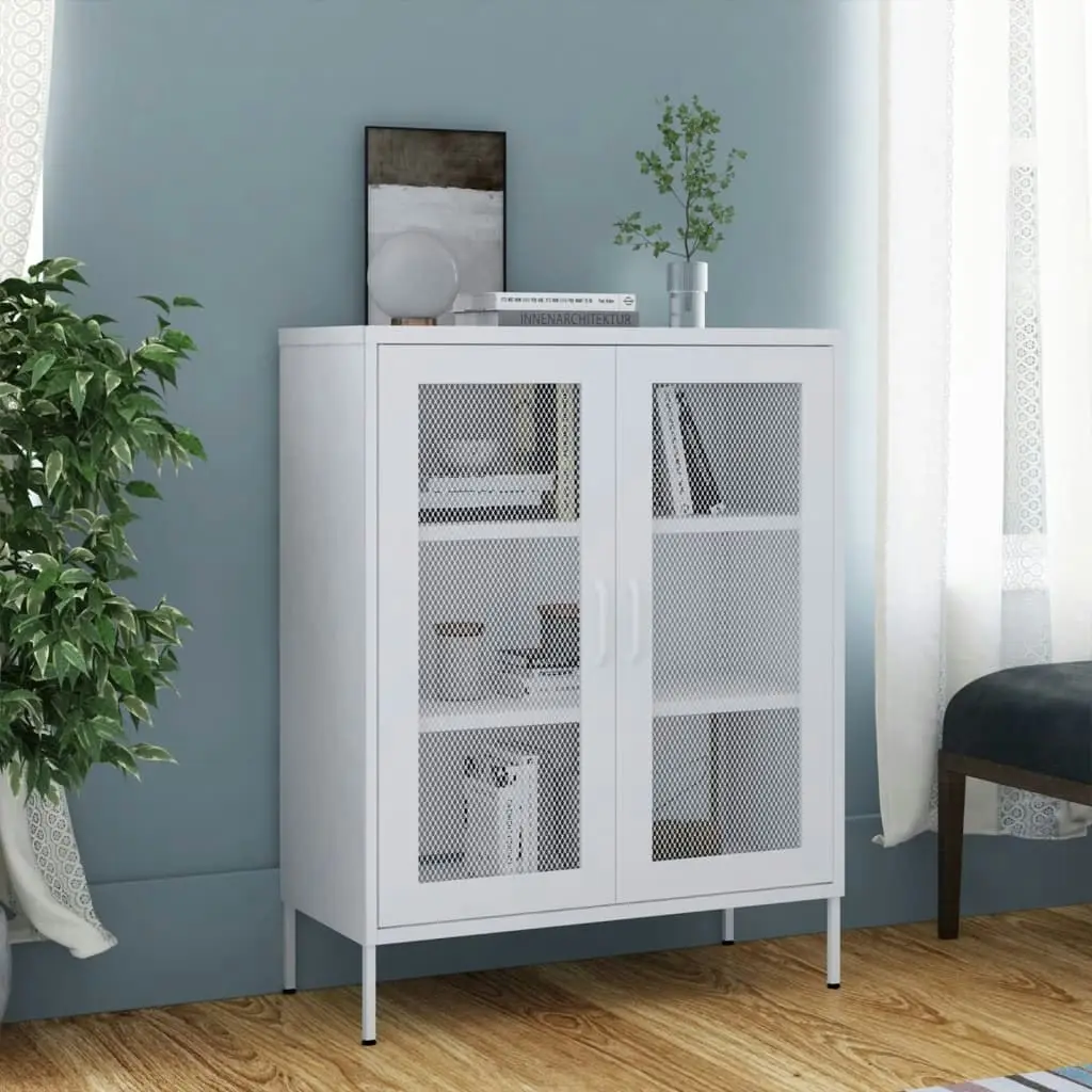 Storage Cabinet White 80x35x101.5 cm Steel 336179