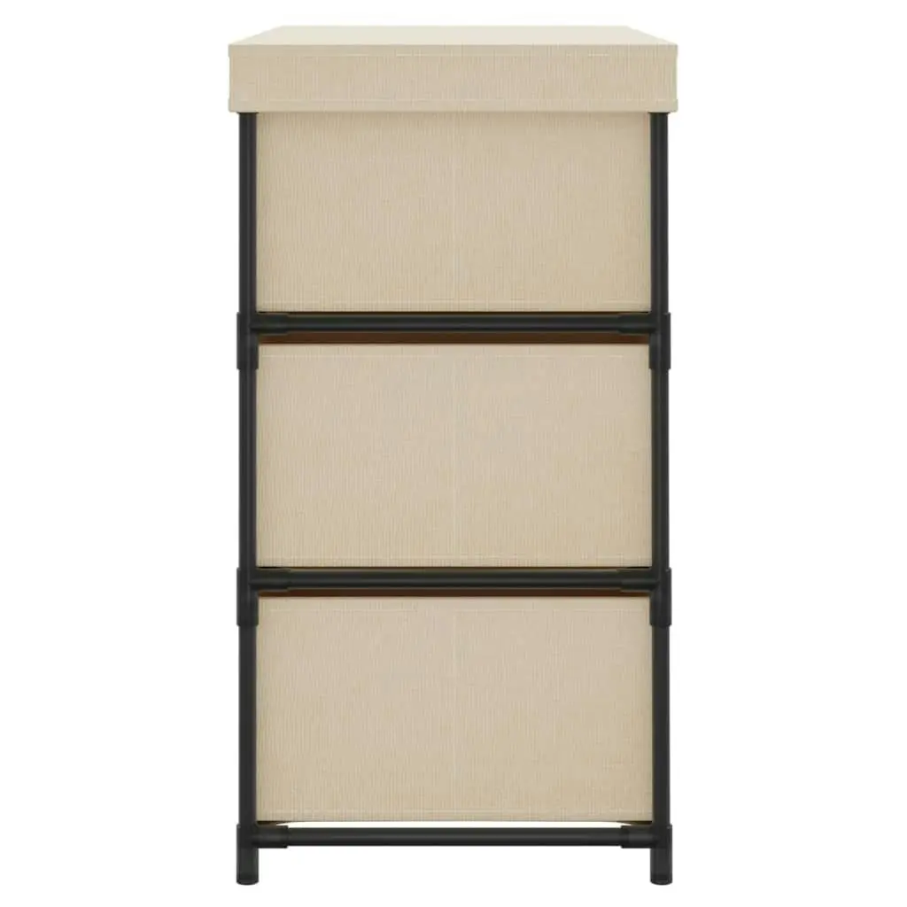 Storage Cabinet with 6 Drawers 55x29x55 cm Cream Steel 337258