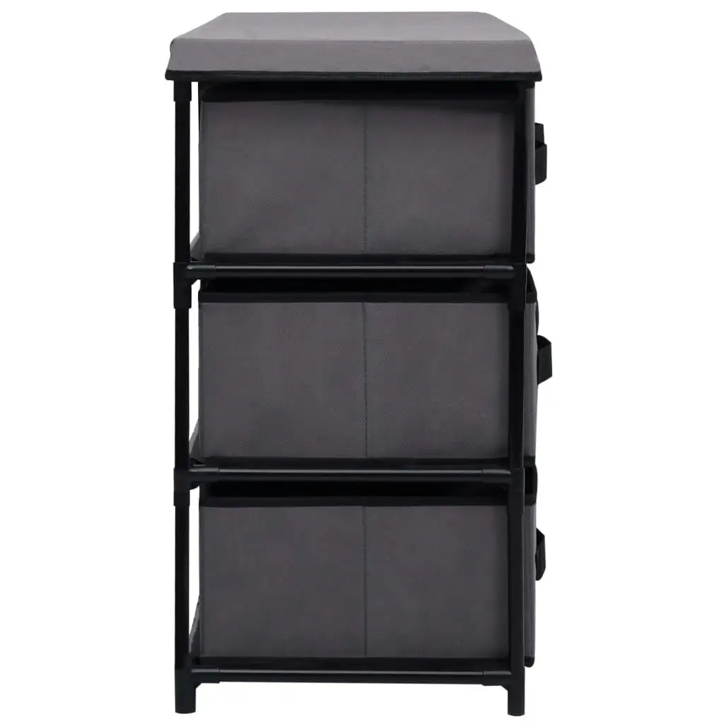 Storage Cabinet with 6 Drawers 55x29x55 cm Grey Steel 288322