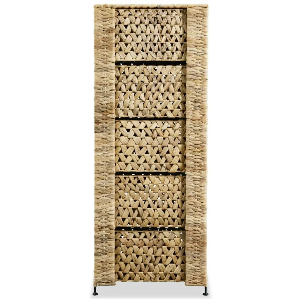 Storage Unit with 5 Baskets 25.5x37x100 cm Water Hyacinth 245492