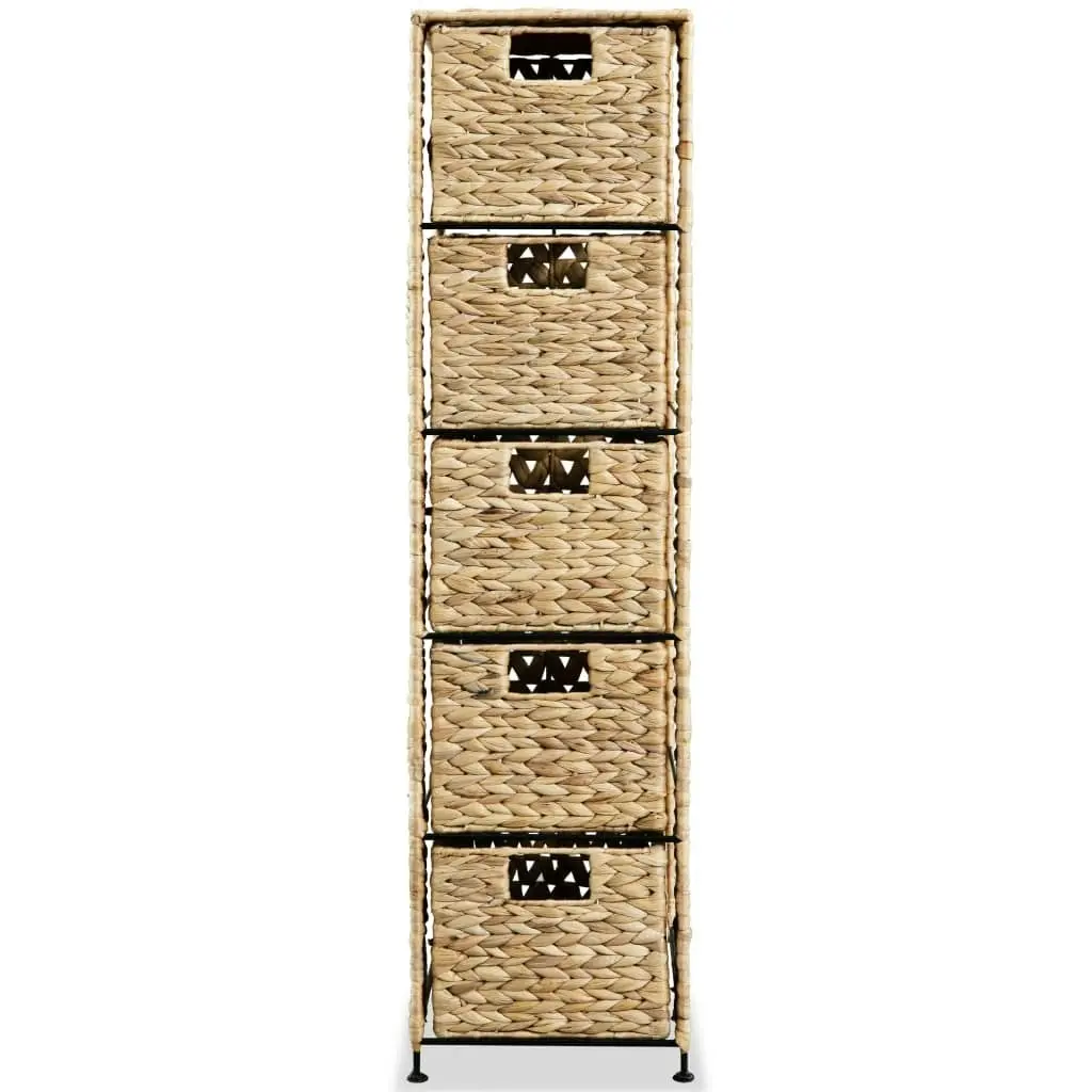 Storage Unit with 5 Baskets 25.5x37x100 cm Water Hyacinth 245492