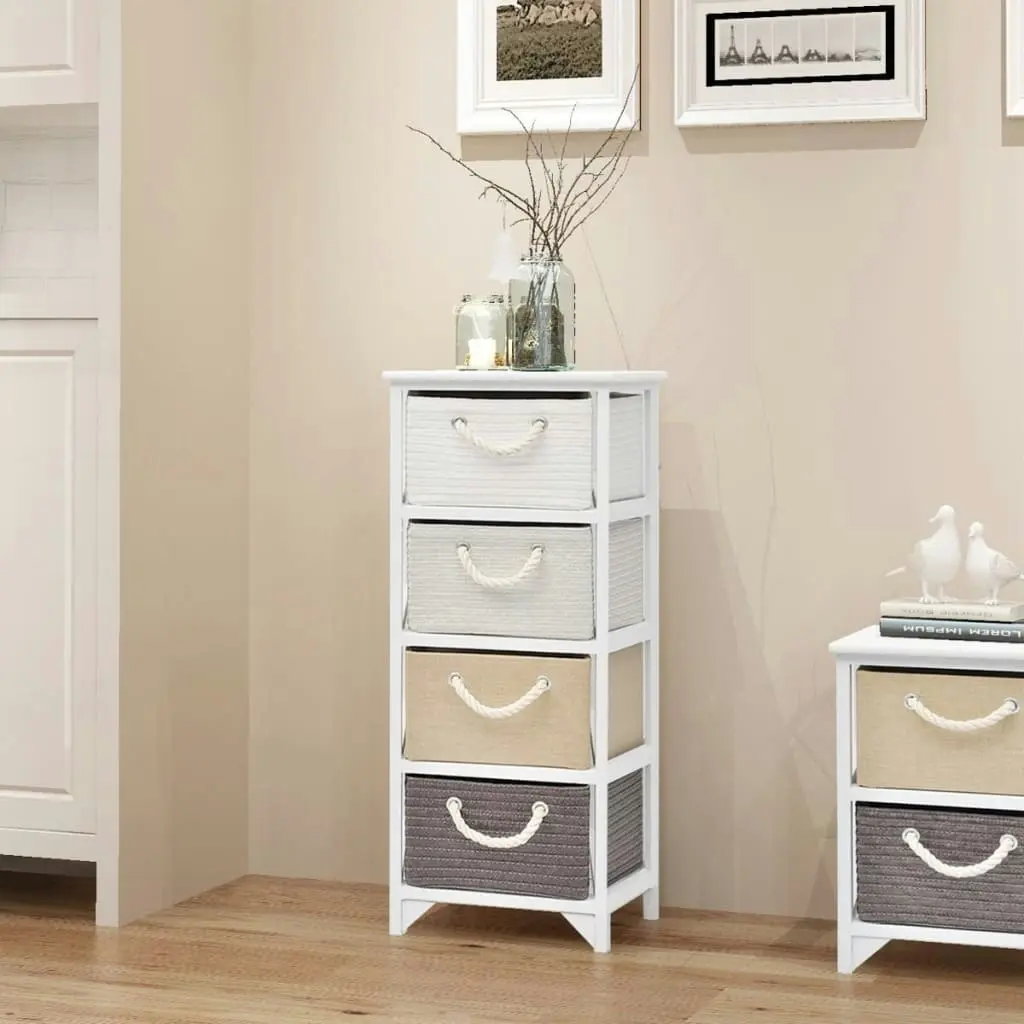 Storage Cabinet 4 Drawers Wood 242890