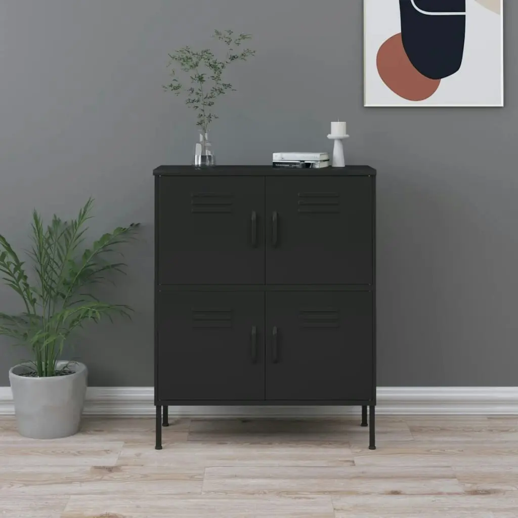 Storage Cabinet Black 80x35x101.5 cm Steel 336142