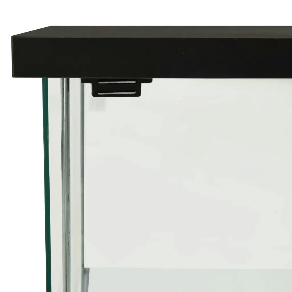 Storage Cabinet Tempered Glass Black 322798