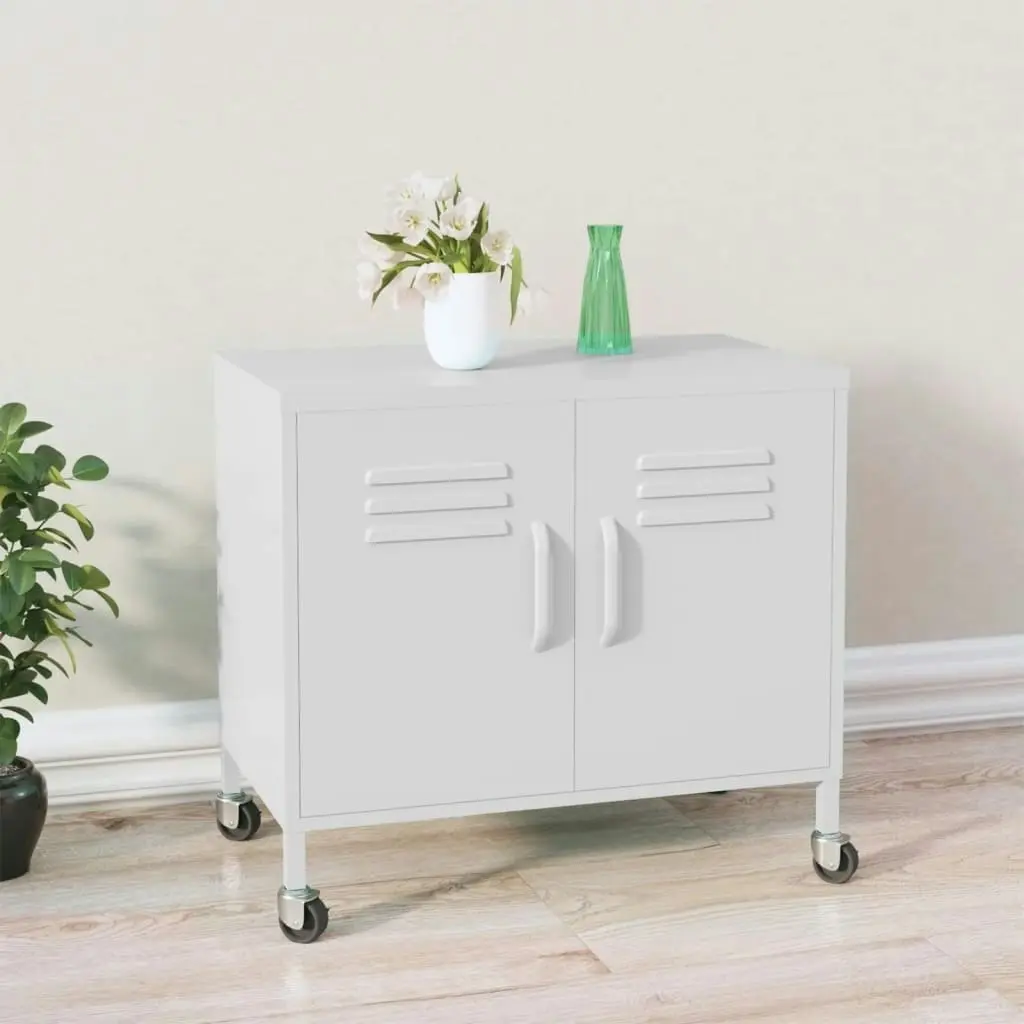 Storage Cabinet White 60x35x56 cm Steel 336269