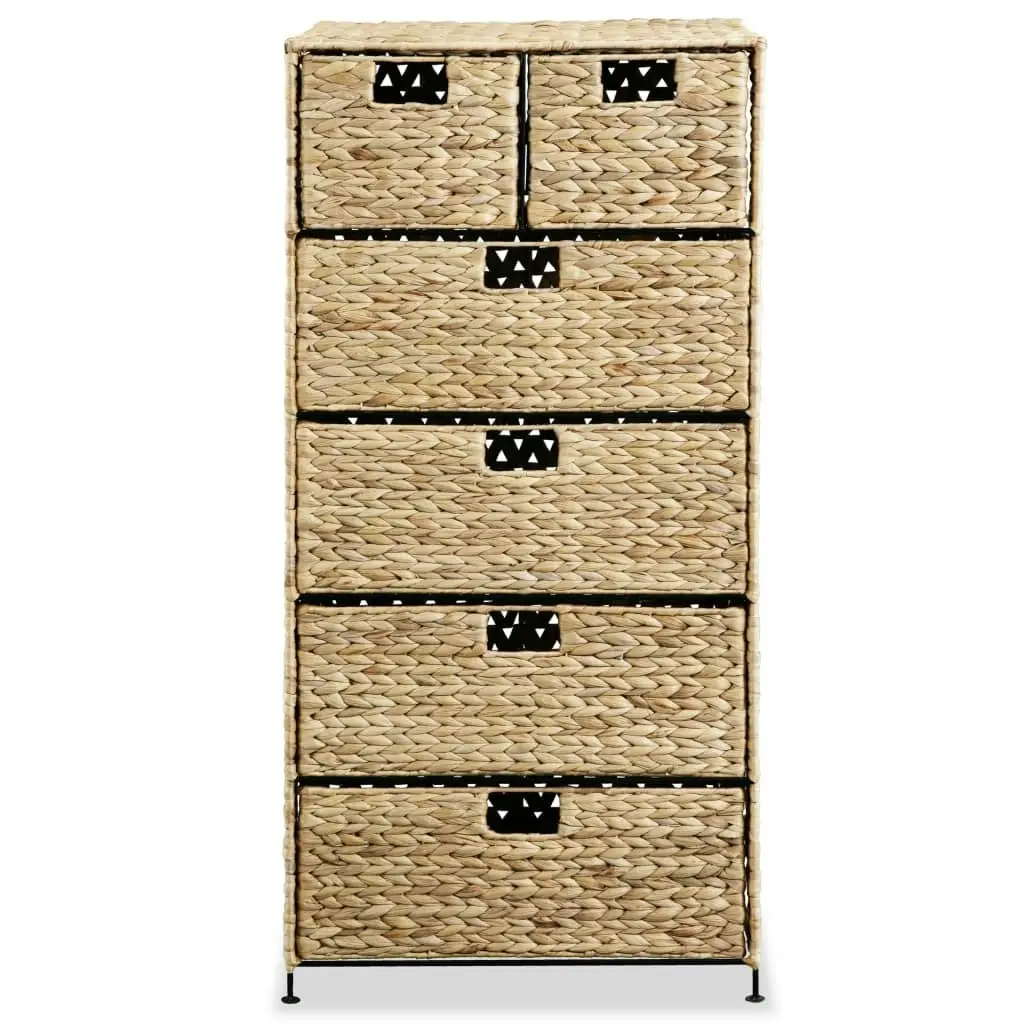 Storage Unit with 6 Baskets 47x37x100 cm Water Hyacinth 245493