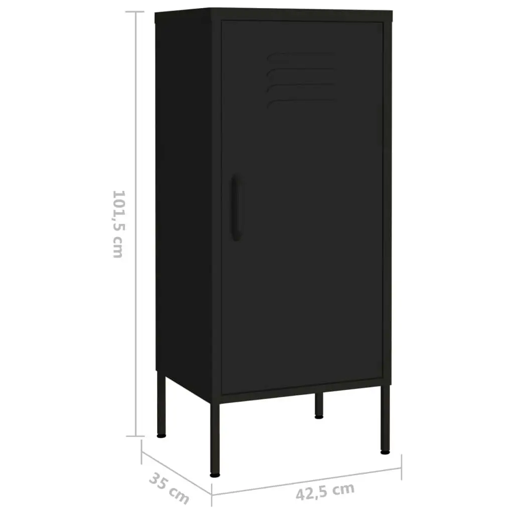 Storage Cabinet Black 42.5x35x101.5 cm Steel 336196