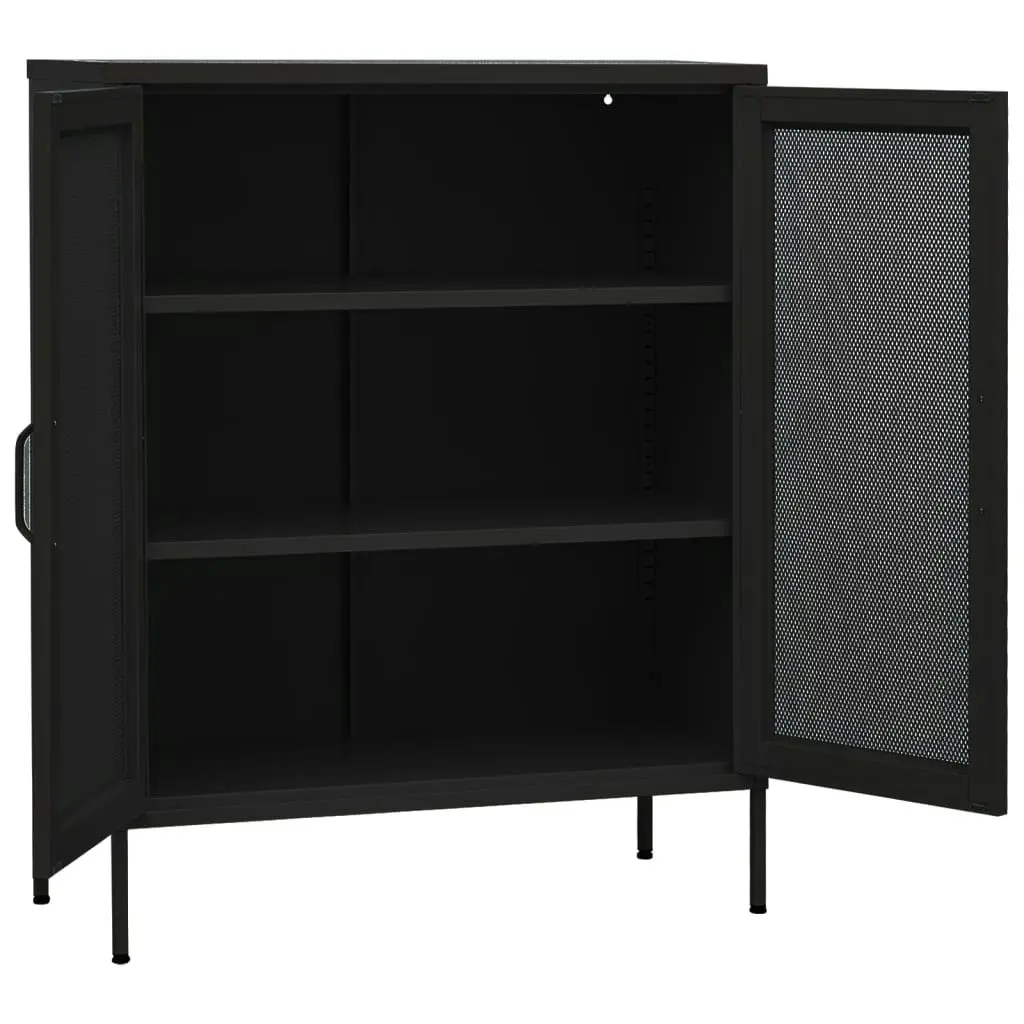 Storage Cabinet Black 80x35x101.5 cm Steel 336178