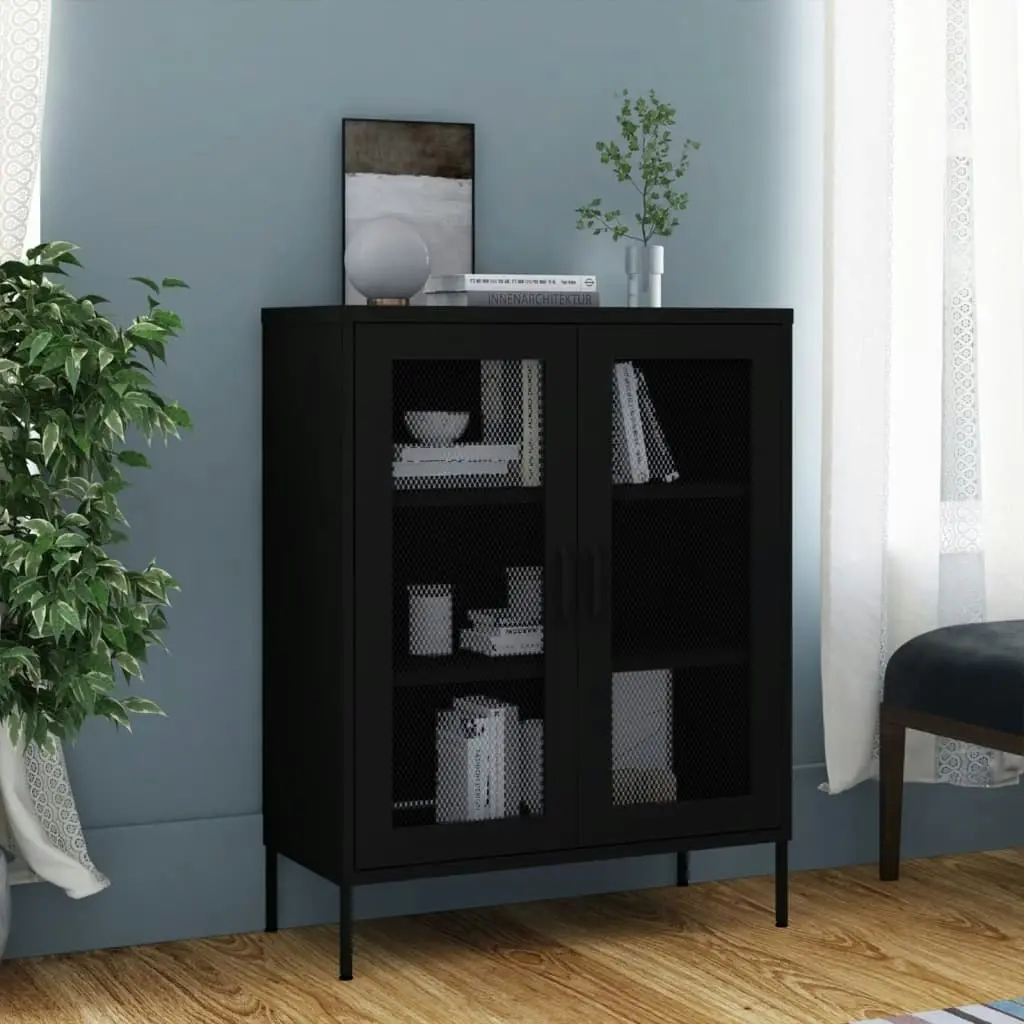 Storage Cabinet Black 80x35x101.5 cm Steel 336178