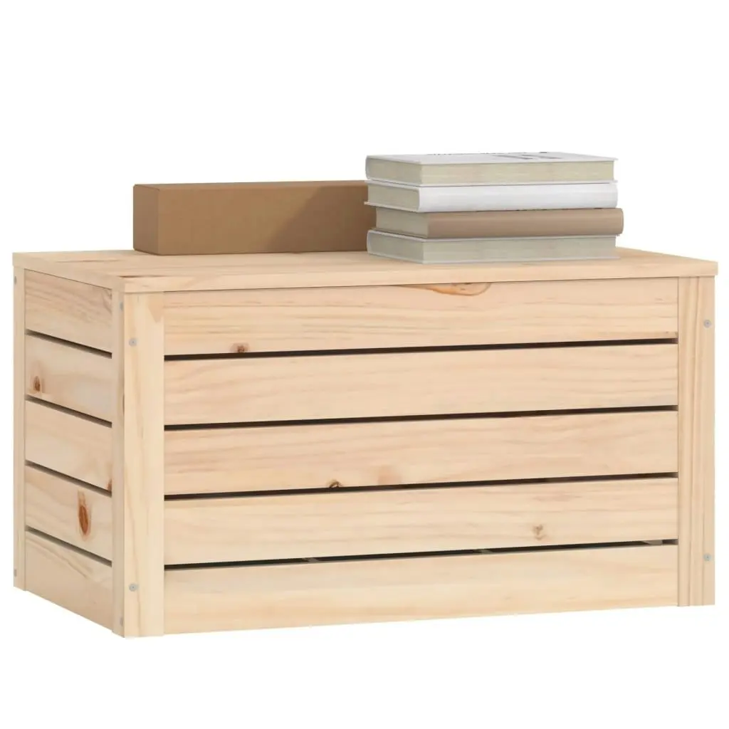 Storage Box 89x36.5x33 cm Solid Wood Pine 823619