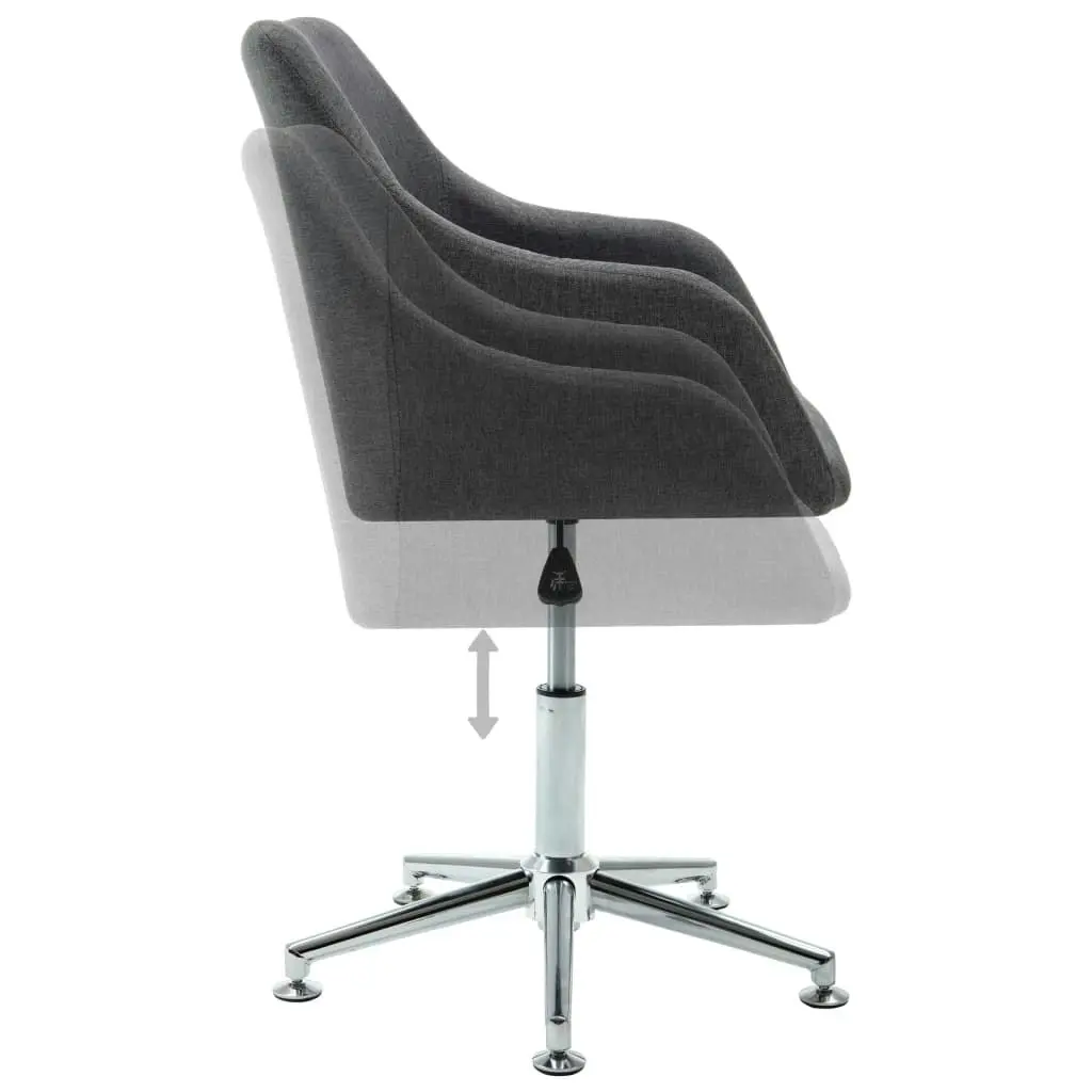 Swivel Office Chair Dark Grey Fabric 278506