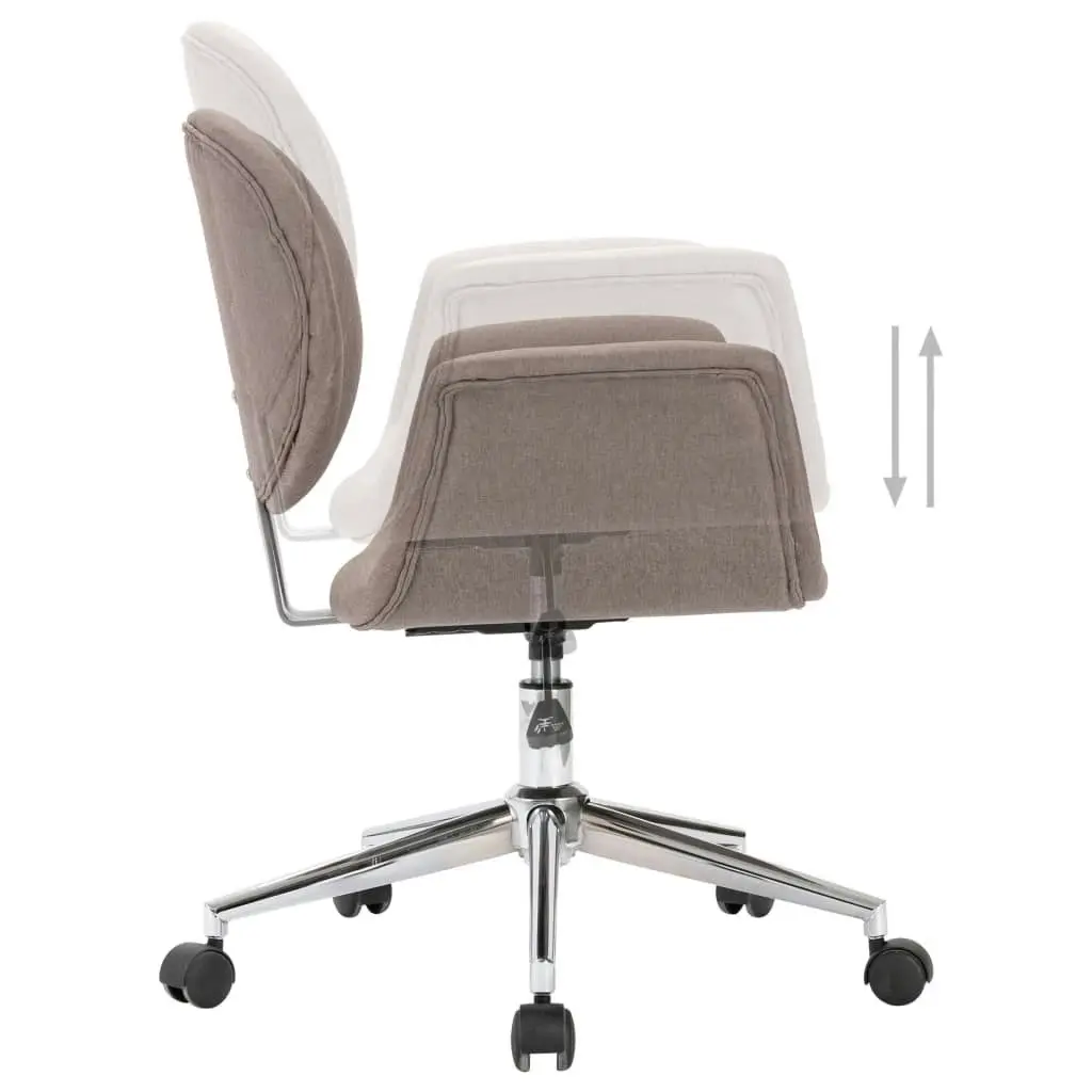 Swivel Office Chair Taupe Fabric 3054829