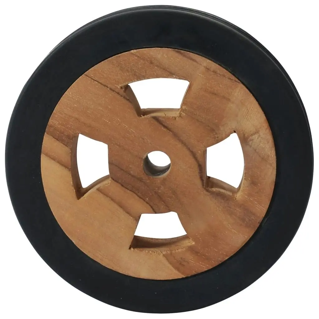 Sunlounger Spare Wheels 2 pcs Solid Teak Wood 48016