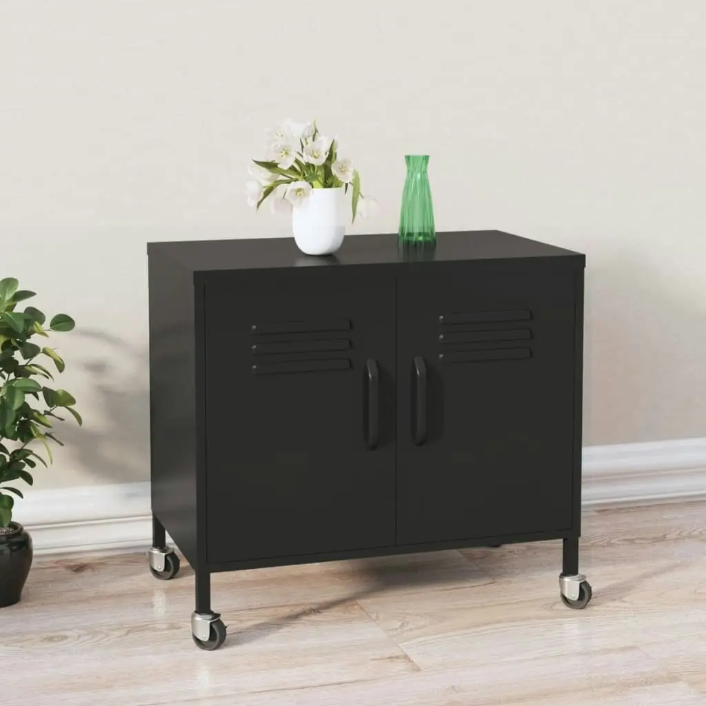 Storage Cabinet Black 60x35x56 cm Steel 336268