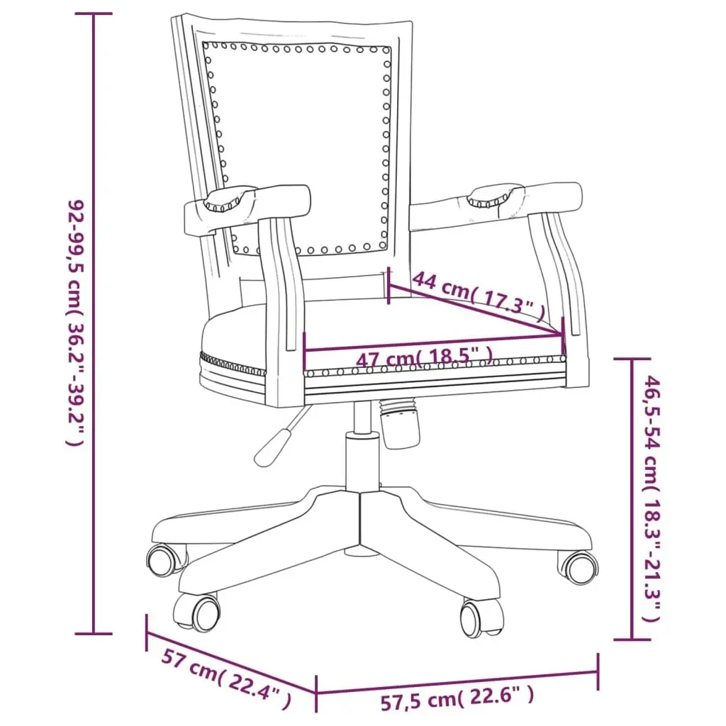 Swivel Office Chair Dark Grey Fabric 344479