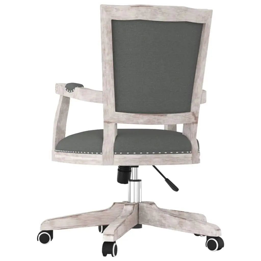 Swivel Office Chair Dark Grey Fabric 344479