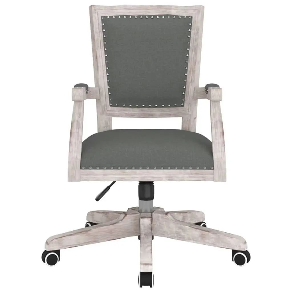 Swivel Office Chair Dark Grey Fabric 344479