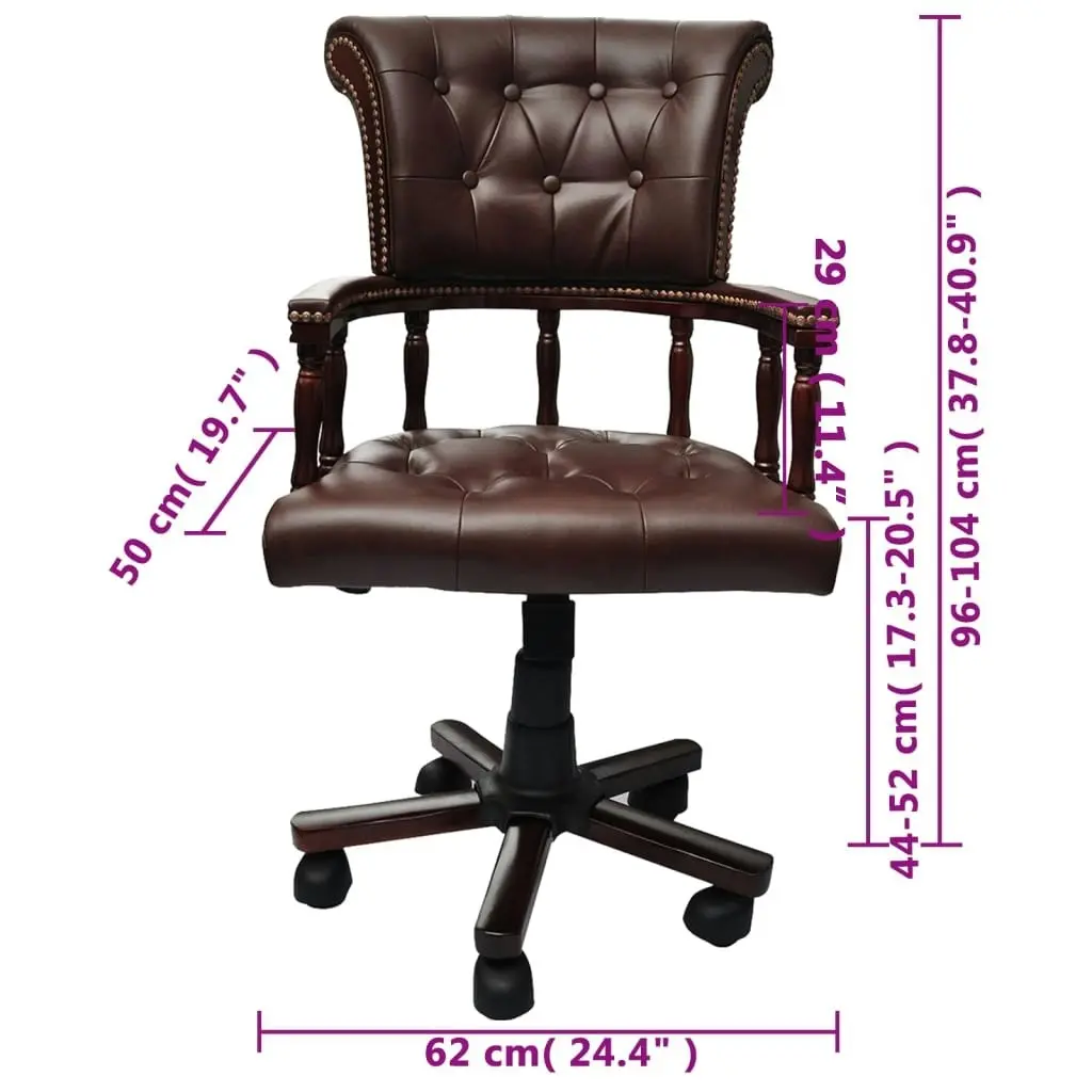 Swivel Office Chair Brown 20042