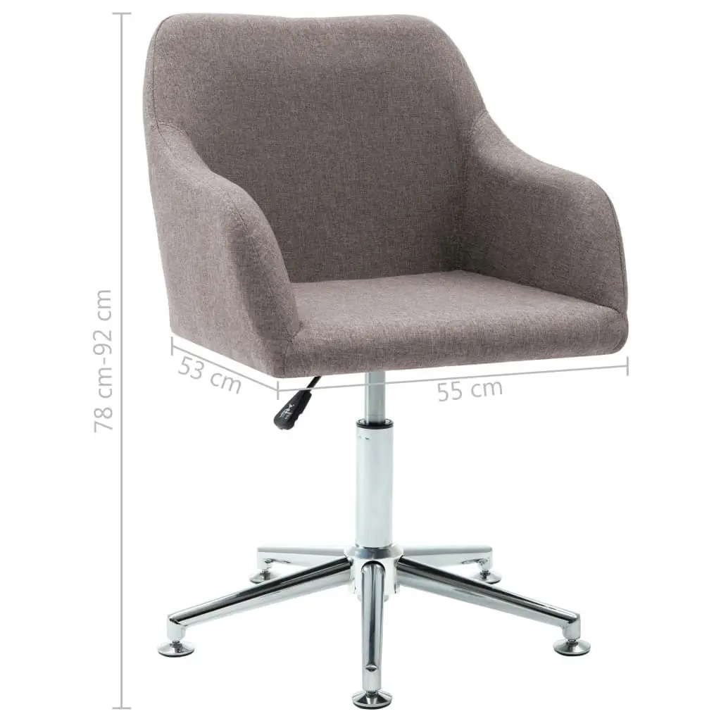 Swivel Office Chair Taupe Fabric 278514