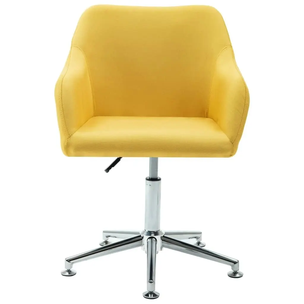 Swivel Office Chair Yellow Fabric 278512