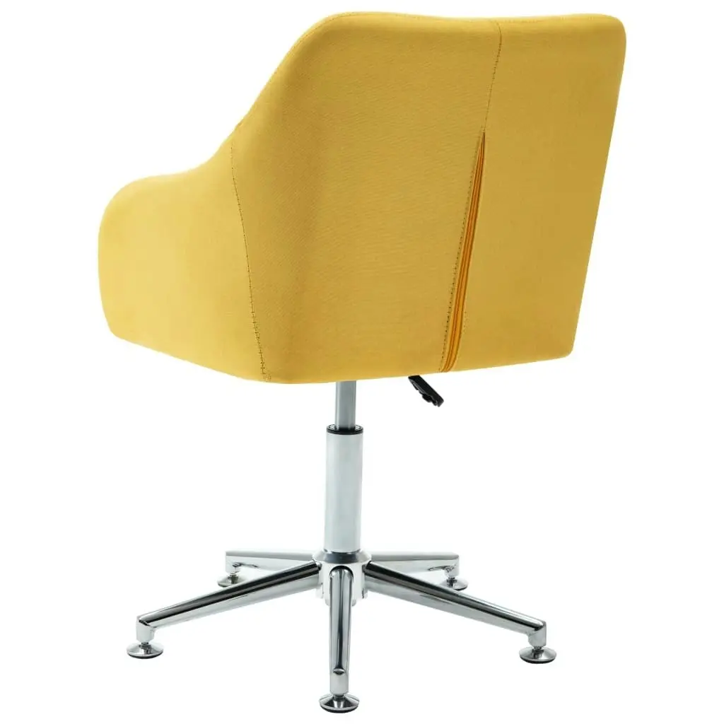 Swivel Office Chair Yellow Fabric 278512