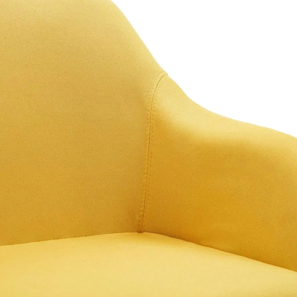 Swivel Office Chair Yellow Fabric 278512