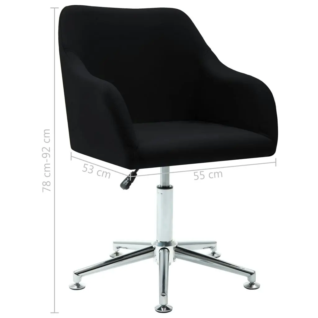 Swivel Office Chair Black Fabric 278511