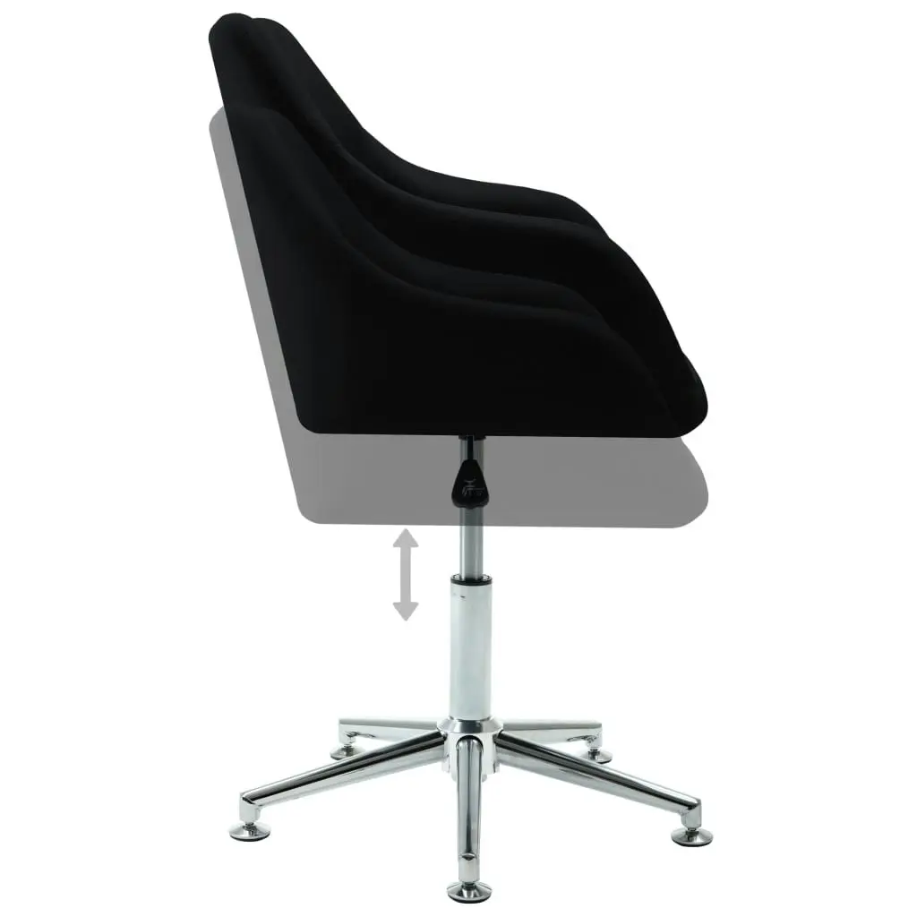 Swivel Office Chair Black Fabric 278511