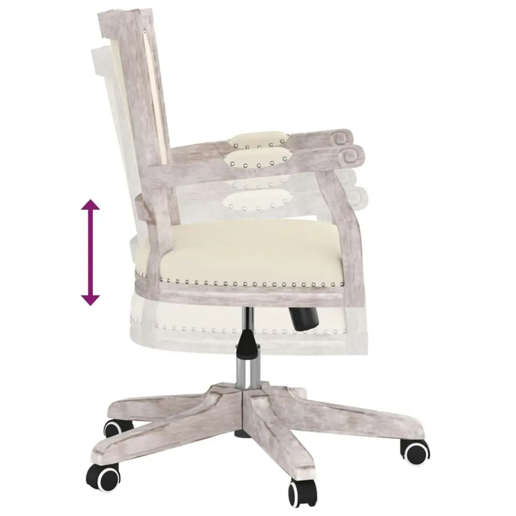 Swivel Office Chair Linen 344478