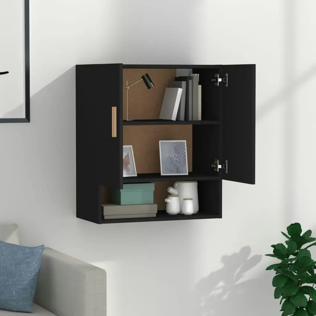 Wall Cabinet Black 60x31x70 cm Engineered Wood 812871