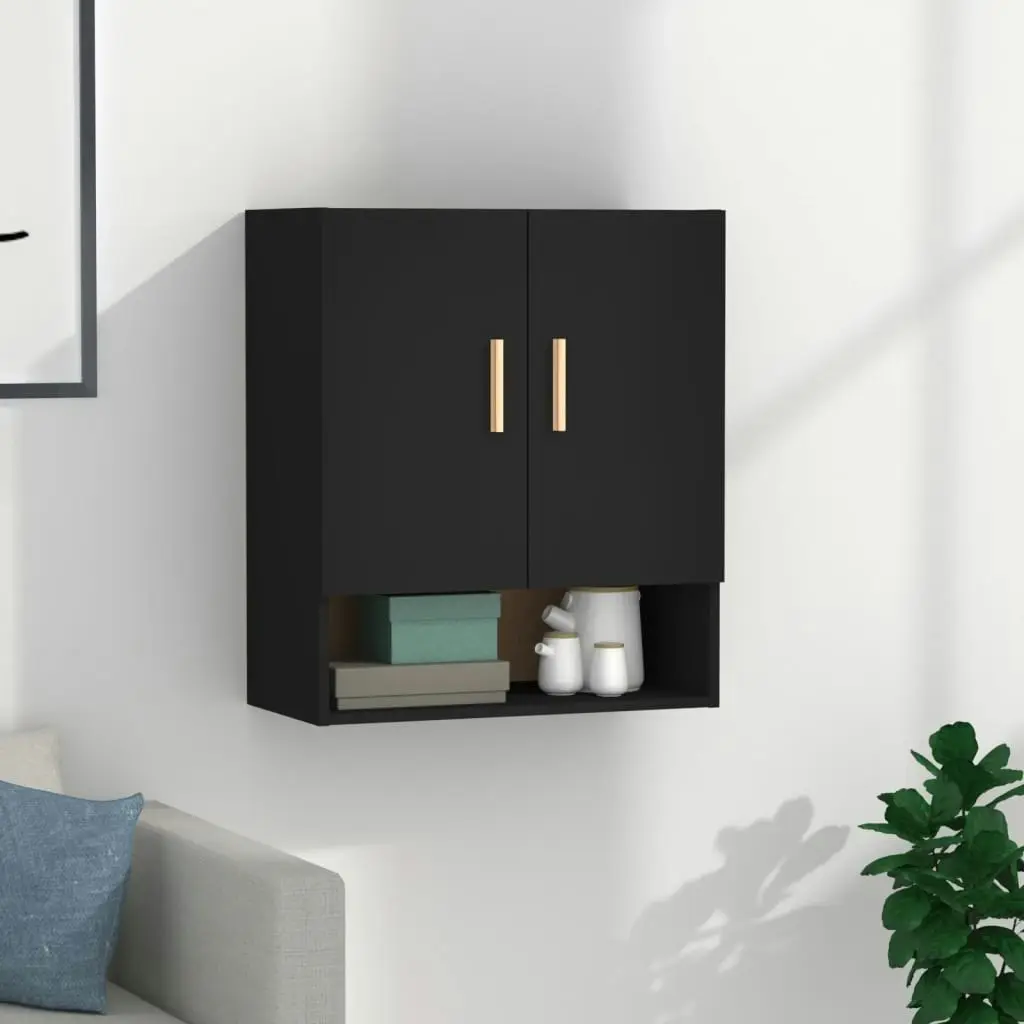 Wall Cabinet Black 60x31x70 cm Engineered Wood 812871