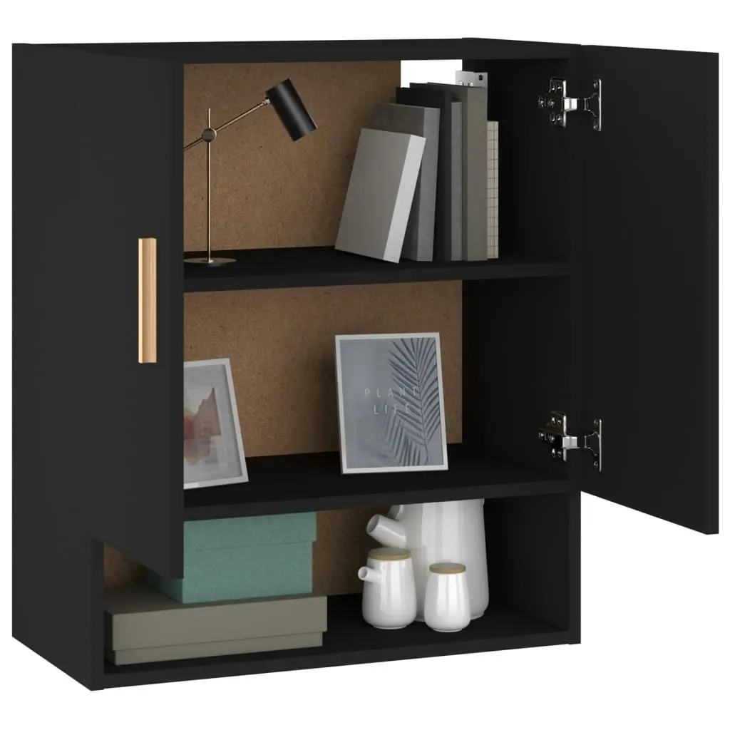 Wall Cabinet Black 60x31x70 cm Engineered Wood 812871