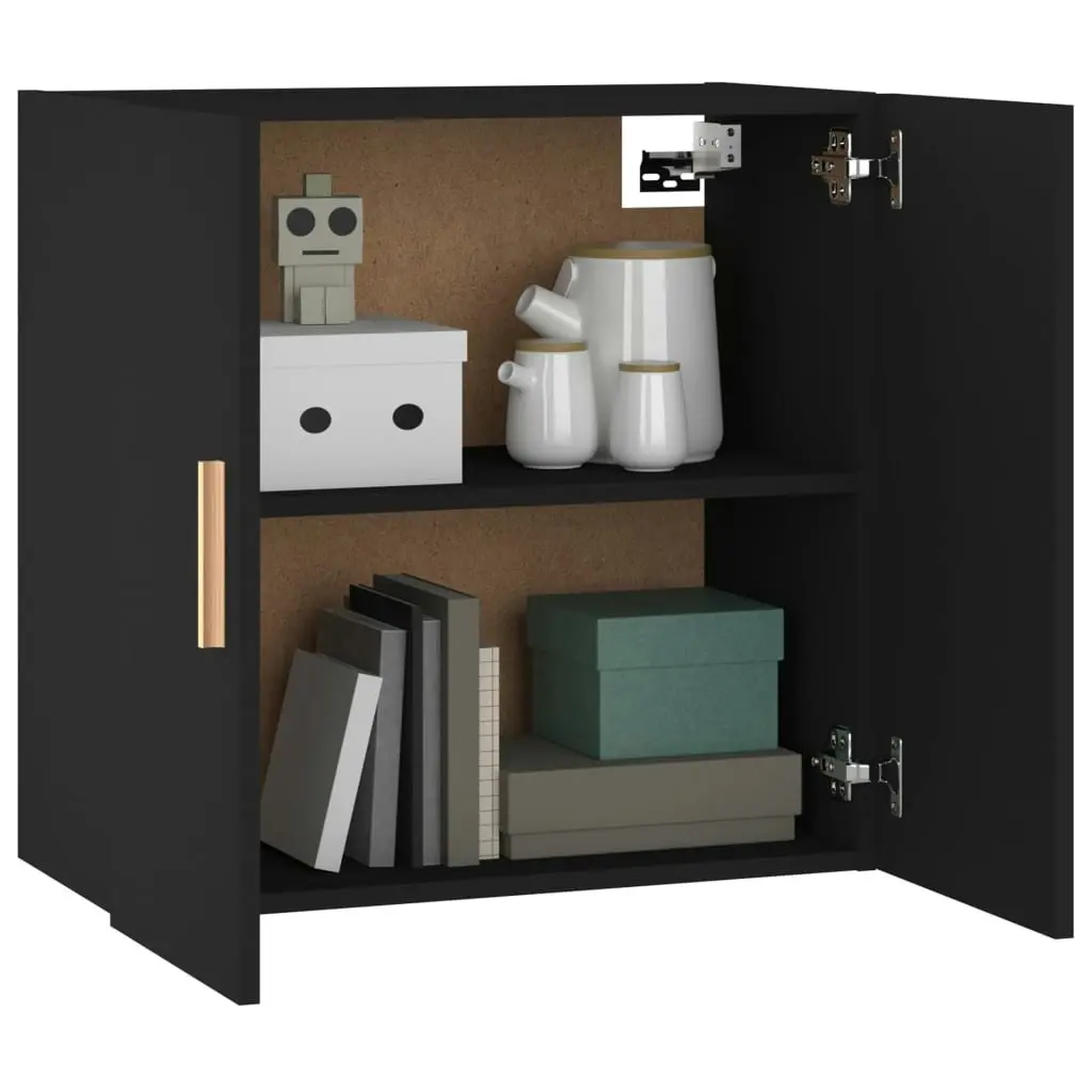 Wall Cabinet Black 60x30x60 cm Engineered Wood 812889