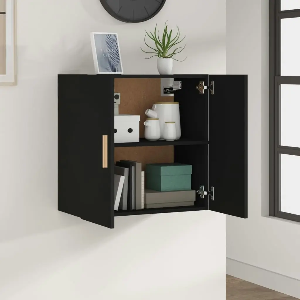 Wall Cabinet Black 60x30x60 cm Engineered Wood 812889