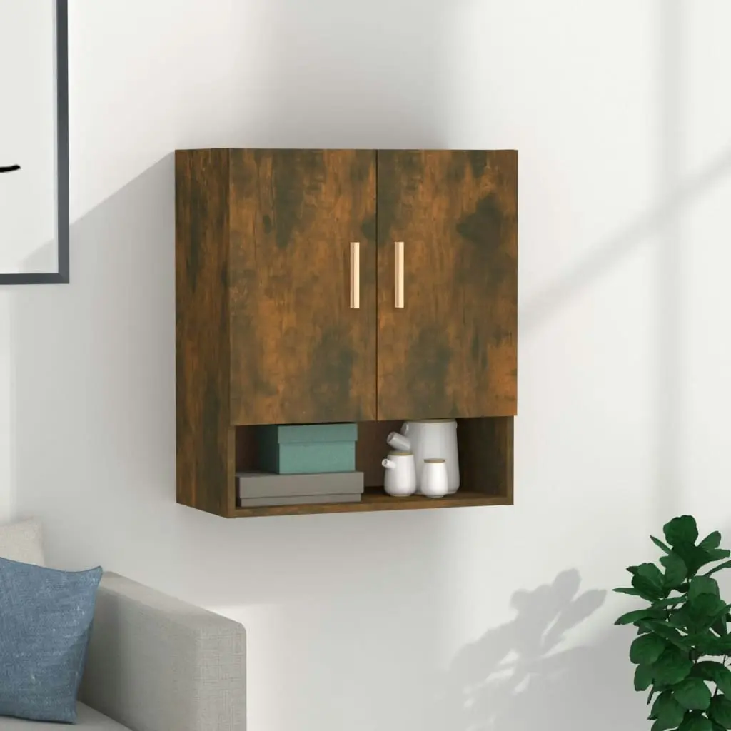 Wall Cabinet Smoked Oak 60x31x70 cm Engineered Wood 817585