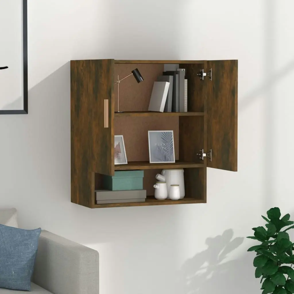 Wall Cabinet Smoked Oak 60x31x70 cm Engineered Wood 817585