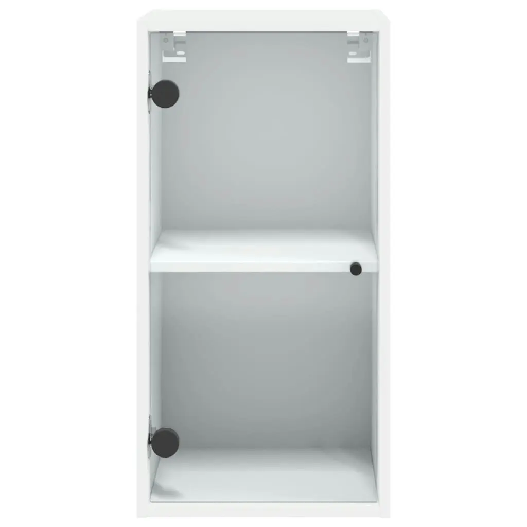 Wall Cabinet with Glass Doors White 35x37x68.5 cm 836476