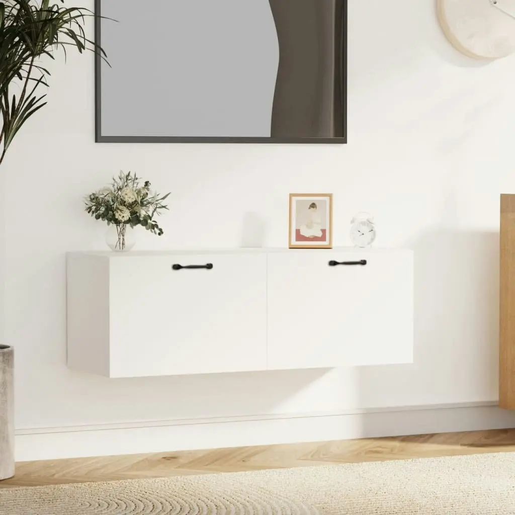 Wall Cabinet White 100x36.5x35 cm Engineered Wood 812951