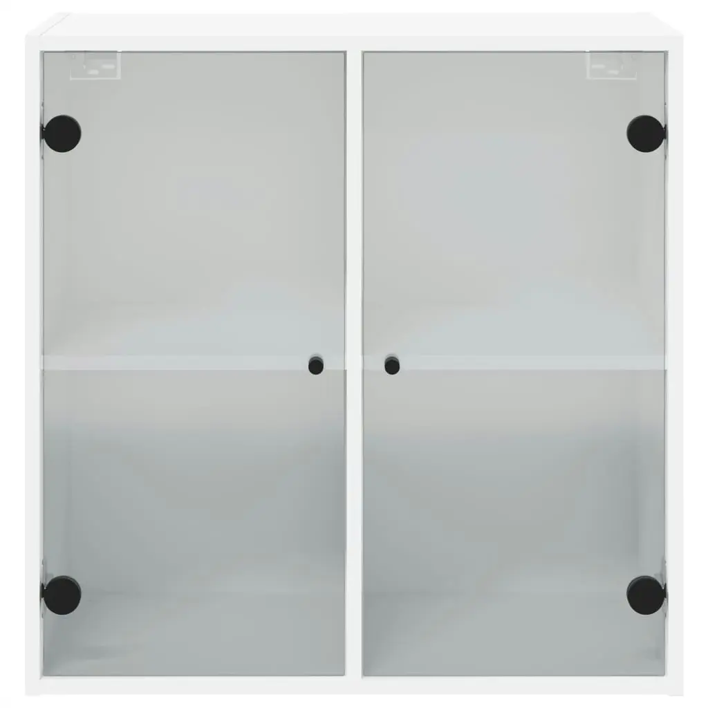 Wall Cabinet with Glass Doors White 68x37x68.5 cm 836490