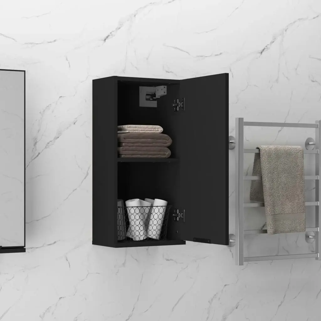 Wall-mounted Bathroom Cabinet Black 32x20x67 cm 811296