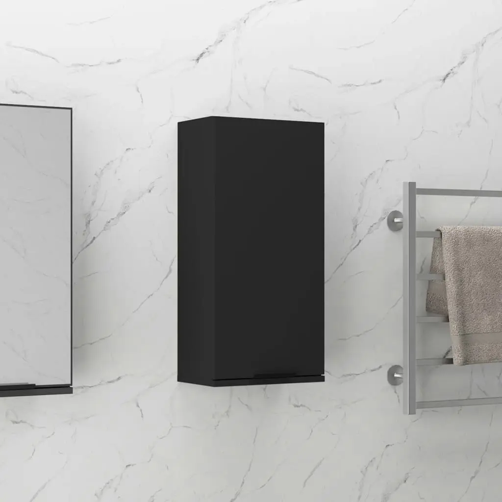 Wall-mounted Bathroom Cabinet Black 32x20x67 cm 811296