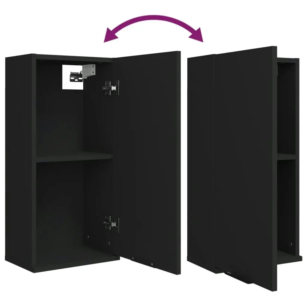 Wall-mounted Bathroom Cabinet Black 32x20x67 cm 811296