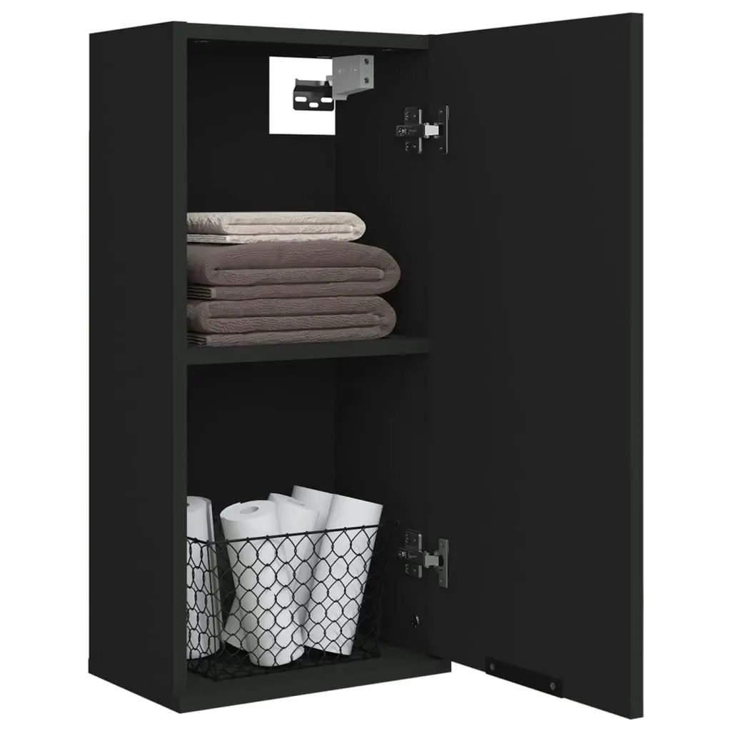 Wall-mounted Bathroom Cabinet Black 32x20x67 cm 811296