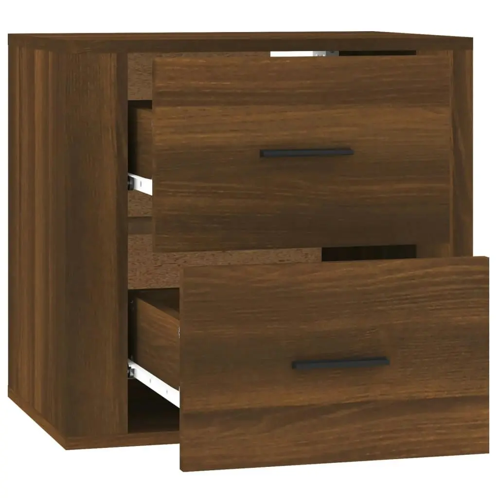 Wall-mounted Bedside Cabinet Brown Oak 50x36x47 cm 816863