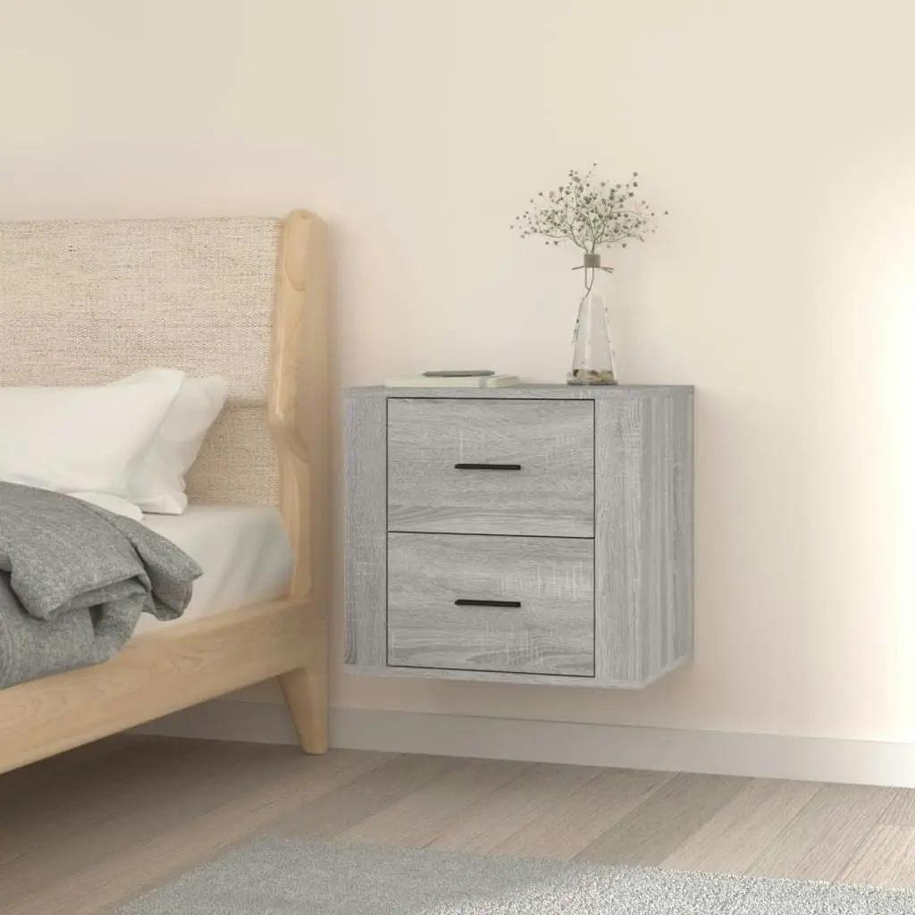 Wall-mounted Bedside Cabinet Grey Sonoma 50x36x47 cm 816862