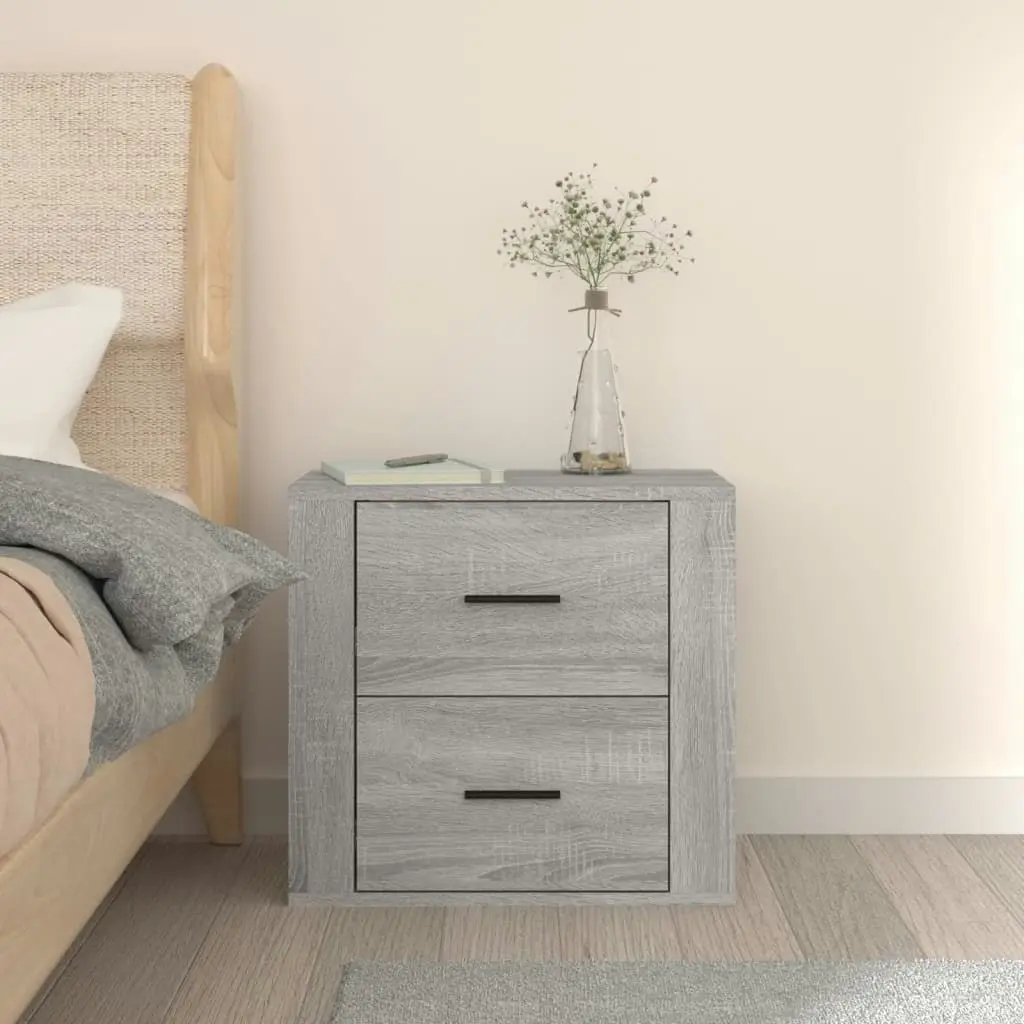 Wall-mounted Bedside Cabinet Grey Sonoma 50x36x47 cm 816862