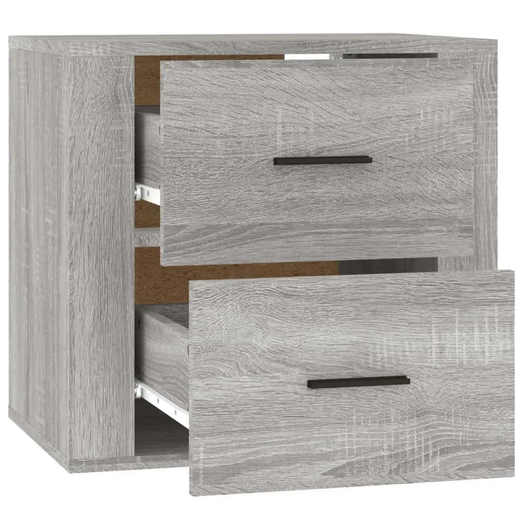 Wall-mounted Bedside Cabinet Grey Sonoma 50x36x47 cm 816862