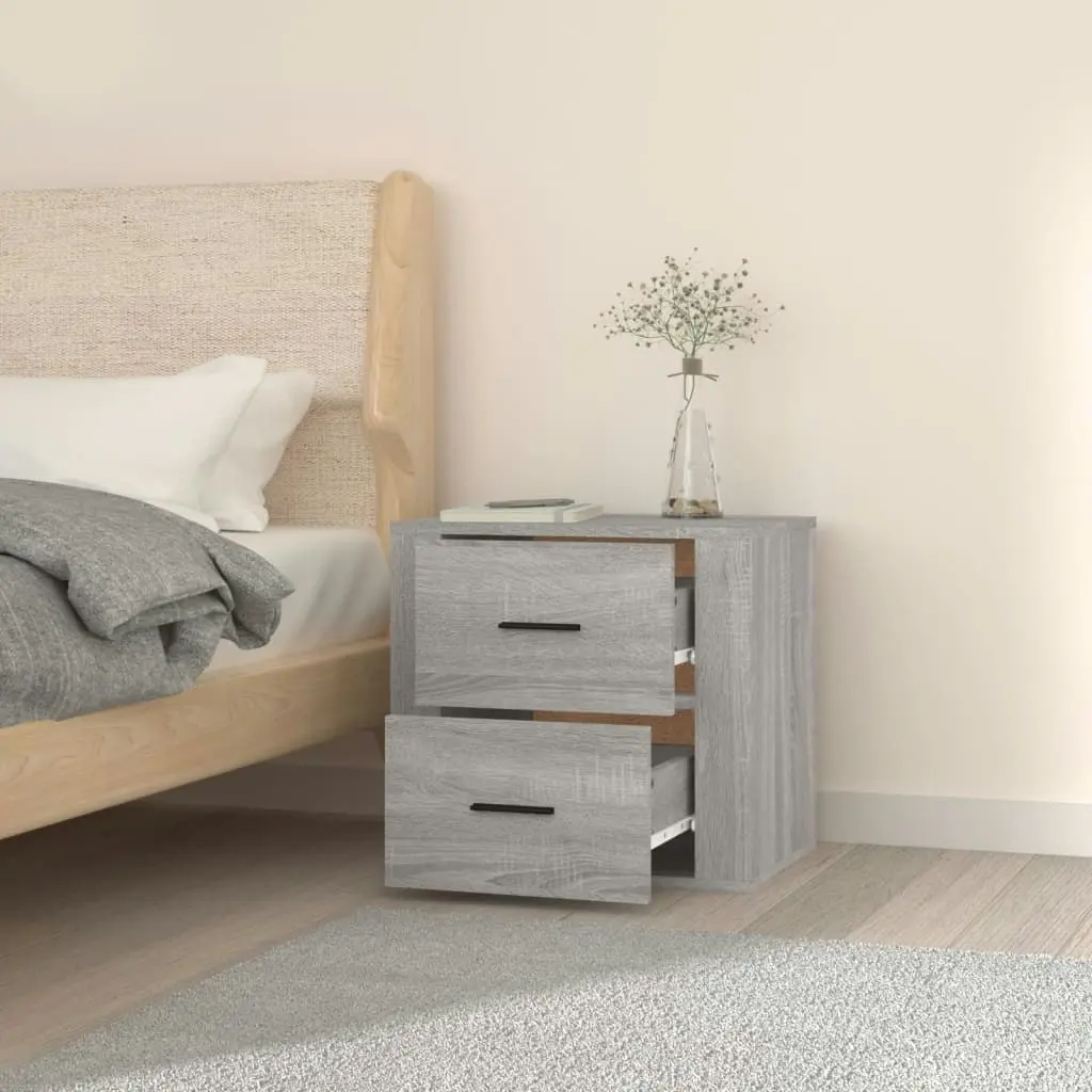 Wall-mounted Bedside Cabinet Grey Sonoma 50x36x47 cm 816862