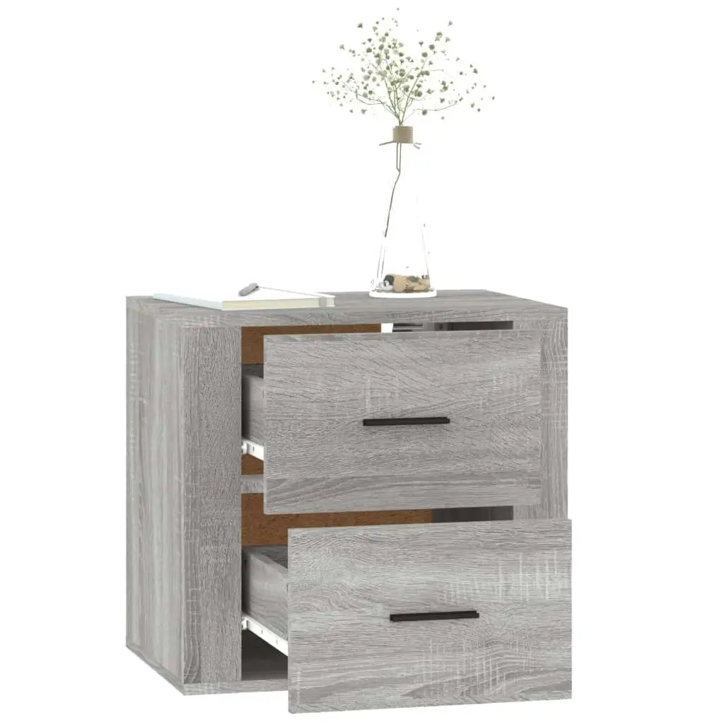 Wall-mounted Bedside Cabinet Grey Sonoma 50x36x47 cm 816862